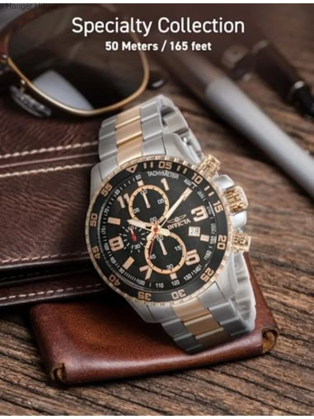Men's Quartz Chronograph Watch Stainless Steel 45mm